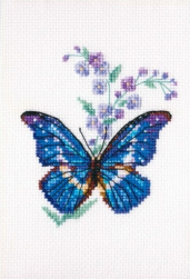 EH364 &quot;Синюха и бабочка&quot; набор для вышивки крестом