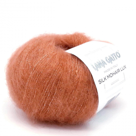 Silk Mohair Lux (Lana Gatto) 8392 оранжевый, пряжа 25г