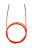 10635 KnitPro красный тросик 76см (100см) заглушки и кабельный ключик