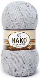 Tweed Super Hit (Nako) 208S белый далматин, пряжа 100г