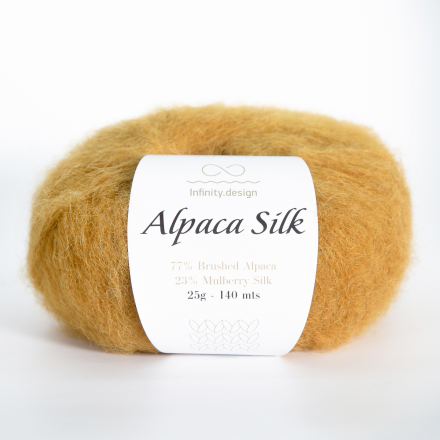 Alpaca Silk (Infinity) 2035 светлая охра, пряжа 25г