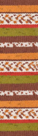 Superwash Wool (Alize) 7709 оранжево-коричневый принт, пряжа 100г