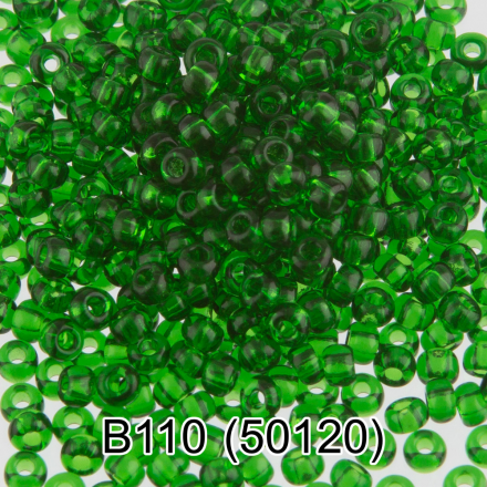 50120 (B110) т.зеленый круглый бисер Preciosa 5г