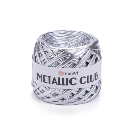 Metallic Club (Yarnart) 8102 серебро, пряжа 180г