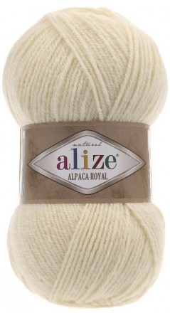 Alpaca royal​ (Alize) 01 кремовый, пряжа 100г