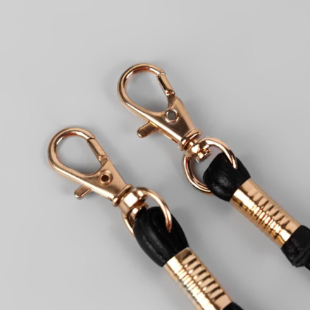 5215319 Ручка-шнурок для сумки с карабинами 120х0,6см, цвет черный
