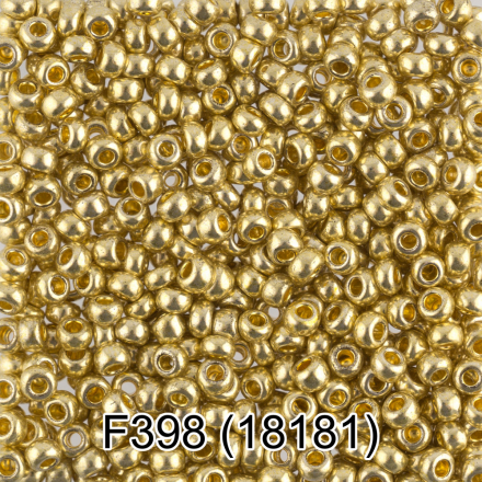 18181 (F398) золотой металлик, круглый бисер Preciosa 5г