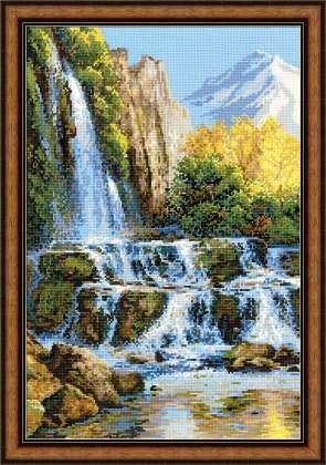 1194 &quot;Пейзаж с водопадом&quot; набор для вышивания крестом