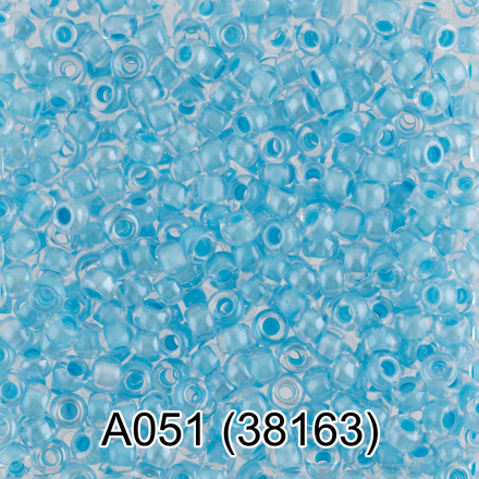 38163 (A051) голубой круглый бисер Preciosa 5г