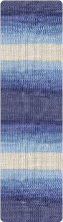Bella batik (Alize) 3299 синий принт, пряжа 100г