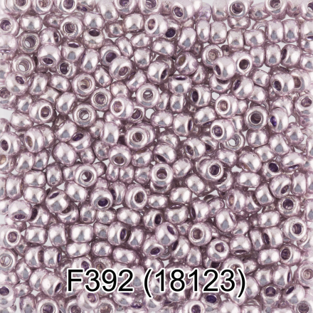 18123 (F392) сиреневый металлик, круглый бисер Preciosa 5г