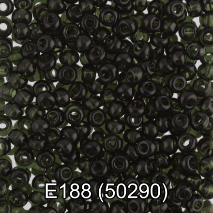 50290 (E188) т.зеленый круглый бисер Preciosa 5г