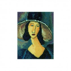 EH336 &quot;Портрет женщины в шляпе&quot; набор для вышивания крестом