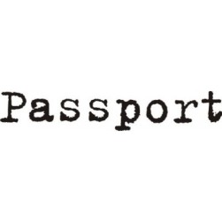 STAMP397 &quot;Паспорт&quot; штамп для рукоделия 5,1 см х 0,9 см