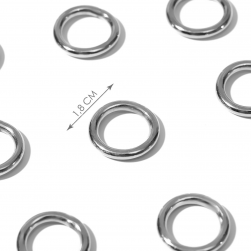 2663401 кольца для сумок, d 12 мм, толщина 3 мм, 10 шт, цвет серебряный