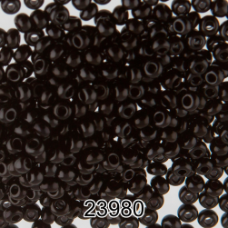 23980 (H659) N8 черный круглый бисер Preciosa 50г