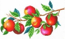 СК-106 &quot;Урожай яблок&quot; канва с нанесенным рисунком
