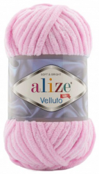Velluto (Alize) 31 нежно розовый, пряжа 100г