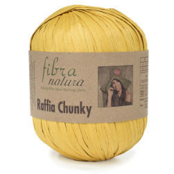 Raffia Chunky (Fibra Natura) 114-03 желтый, пряжа 100г