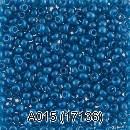17136 (A015) т.голубой круглый бисер Preciosa 5г
