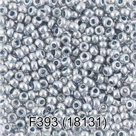 18131 (F393) серебряный металлик, круглый бисер Preciosa 5г
