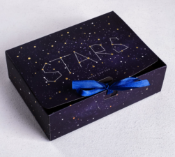 4532948 &quot;Stars&quot; коробка подарочная 16,5х12,5х5 см