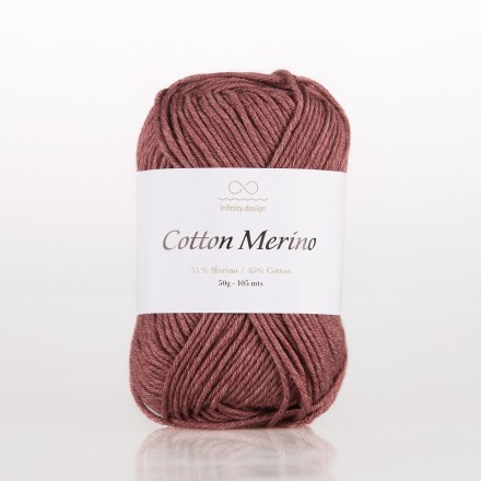 Cotton Merino (Infinity) 4344 темная пудра, пряжа 50г
