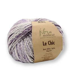 Le Chic (Fibra Natura) 15-201 белый-сирень, пряжа 50г
