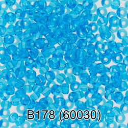60030 (B178) голубой круглый бисер Preciosa 5г
