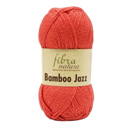 Bamboo Jazz (Fibra Natura) 204 красный коралл, пряжа 50г