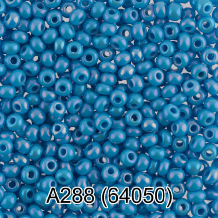 64050 (A288) голубой/меланж, круглый бисер Preciosa 5г