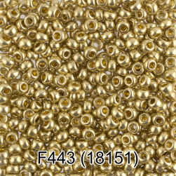 18151 (F443) под золото, бисер, 5г