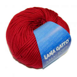 Maxi Soft (Lana Gatto) 12246 красный, пряжа 50г
