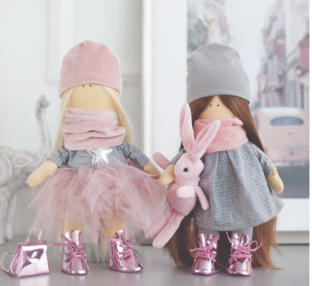 4716788 &quot;Подружки Вики и Ники- на праздник&quot; набор для шитья куклы