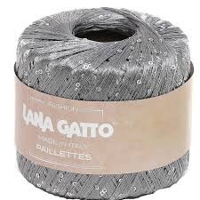 Paillettes LG (Lana Gatto) 8603 серебро, пряжа 25г