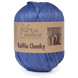 Raffia Chunky (Fibra Natura) 114-13 синий, пряжа 100г