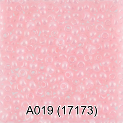 17173 (A019) св.розовый непрозрачный бисер, 5г