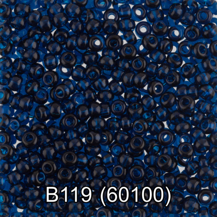 60100 (B119) т.голубой круглый бисер Preciosa 5г