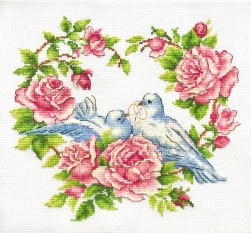 МКН-28-14 &quot;Любовь и голуби&quot; набор для вышивки крестом
