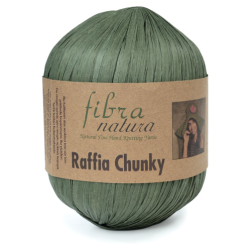Raffia Chunky (Fibra Natura) 114-14 т.зеленый, пряжа 100г
