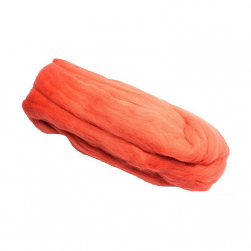 0670 морковный, МШФ тонкая шерсть для валяния 50г 