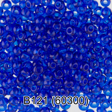 60300 (B121) синий круглый бисер Preciosa 5г