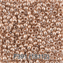 18112 (F391) медный металлик, круглый бисер Preciosa 5г