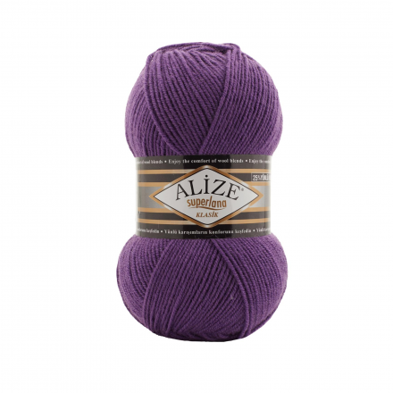 Superlana Klasik (Alize) 44 фиолетовый, пряжа 100г