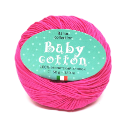 Baby Cotton (Weltus) 23 ярко-розовый, пряжа 50г
