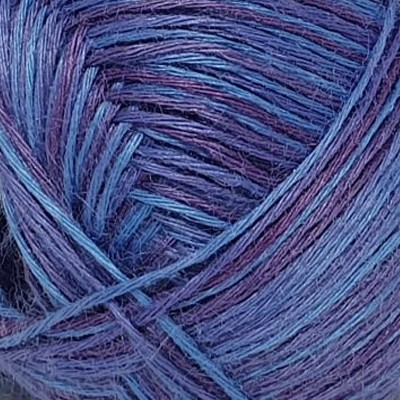 Крапивная (Пехорка) 626М голубой лиловый меланж, пряжа 50г