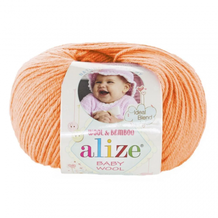 Baby Wool (Alize) 81 персик, пряжа 50г 