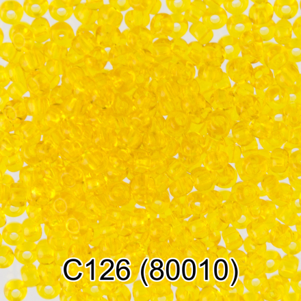80010 (C126) желтый круглый бисер Preciosa 5г