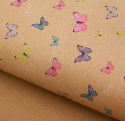 2771488 &quot;Воздушные бабочки&quot; бумага упаковочная крафт 50х70 см