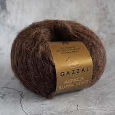 Alpaca Super Soft (Gazzal) 108 т.коричневый, пряжа 50г